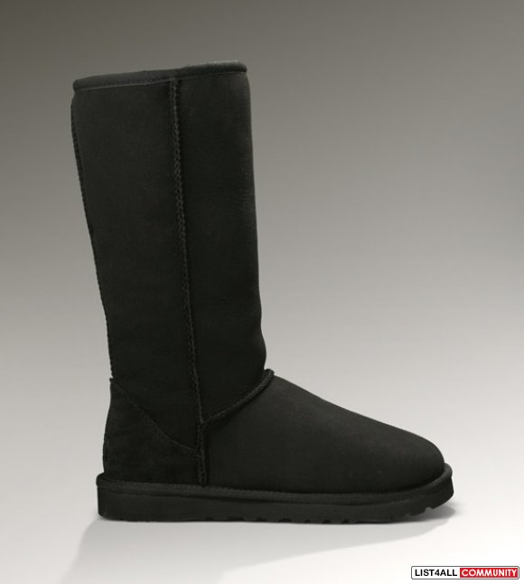 black leather uggs sale