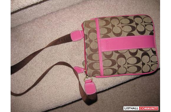 COACH swing bag - pink / beige