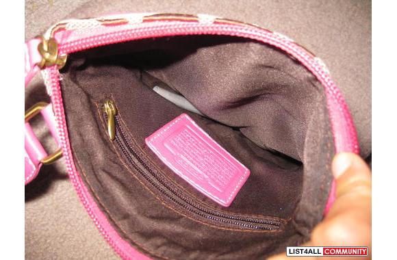 COACH swing bag - pink / beige