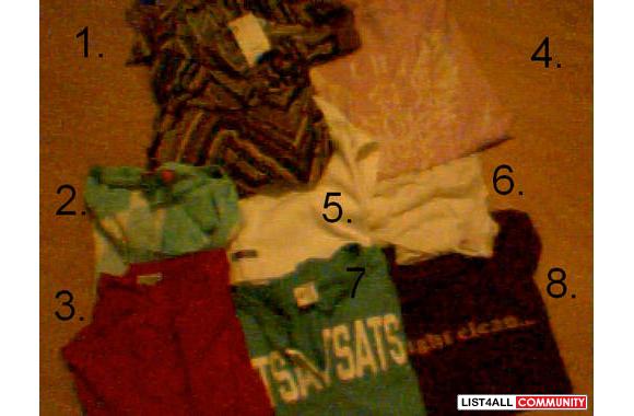 Shirts:  1.ricki's long sleeve size m new with tag
