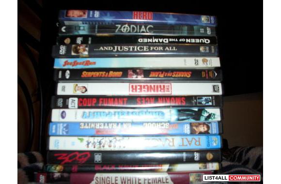 STACK of movies!!!snake on a planethe ringersmokin
