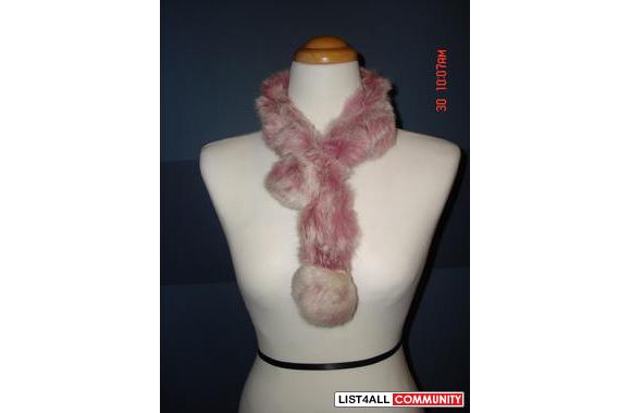 New Rabbit Fur scarves!!  One is black and white  