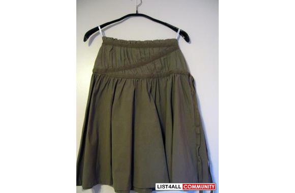 Olive green skirt