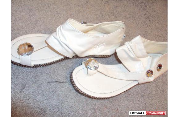 White summer sandal..