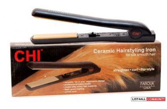 This 1 inch black Chi Flat Iron by Farouk is brand