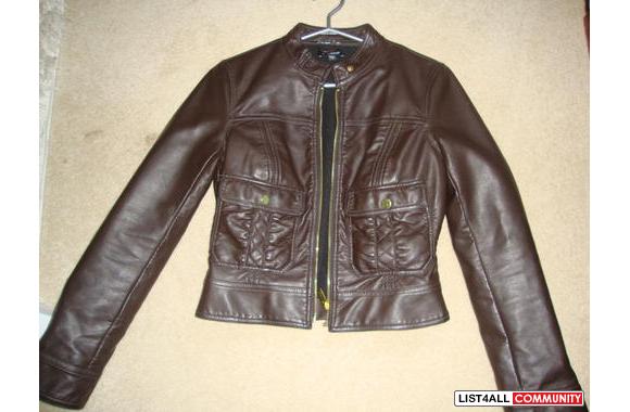 BeBe soft brown real leather jacket small