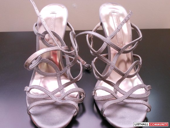 bcbg metallic sandals