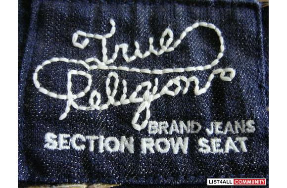 True Religion Super T Brown Stitch Joey in Dark Lovestruck 24