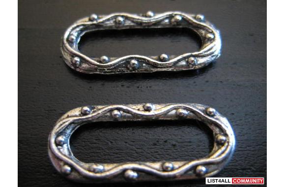 Tibetan silver ring connectorsLead free29 x 9mmnot