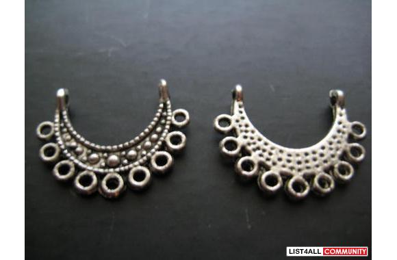 Tibeton silver earring findingssize 20.5 x 16.5 mm