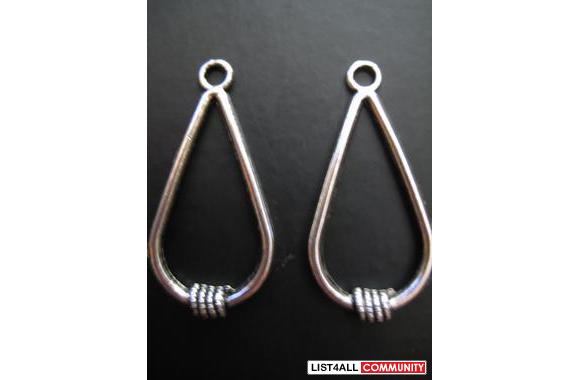 Tibetan silver earring finding35.5 x 17 mmNot a sh