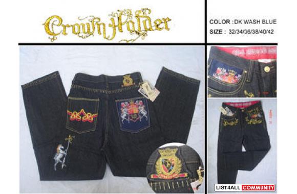 Roca wear, crown holder, evisu, rich yung, coogi j