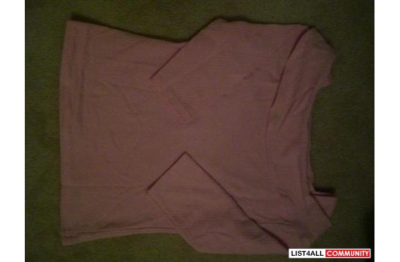 really cute pink w/ really small white polka dots&