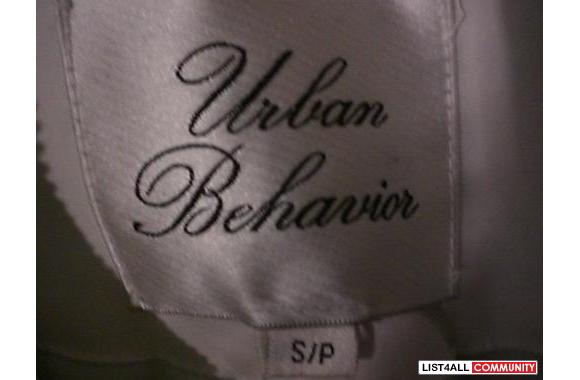 Urban Behavior white bomber jacket