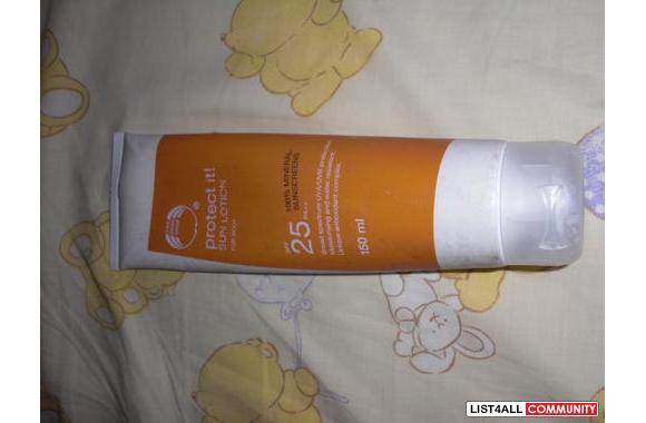 The Body Shop sunscreen for body