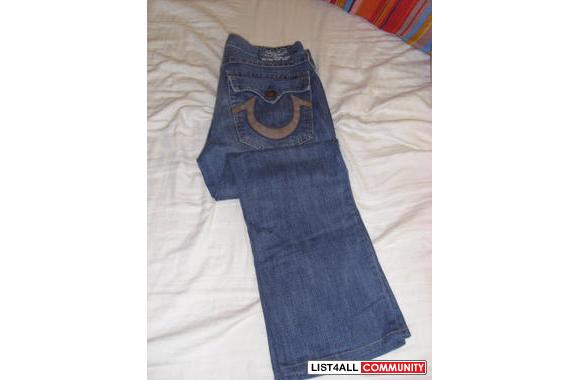 Authentic True Religion Men's Billy Leather Pocket Jeans - $200Up for