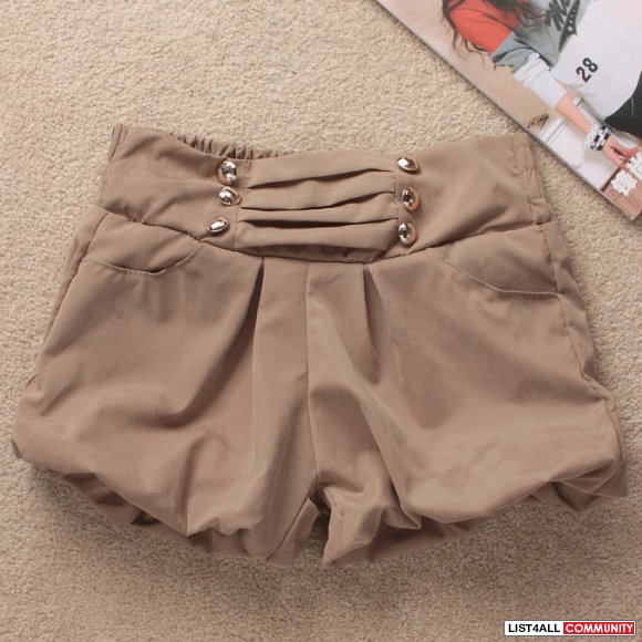 high waisted shorts with buttons - FREE