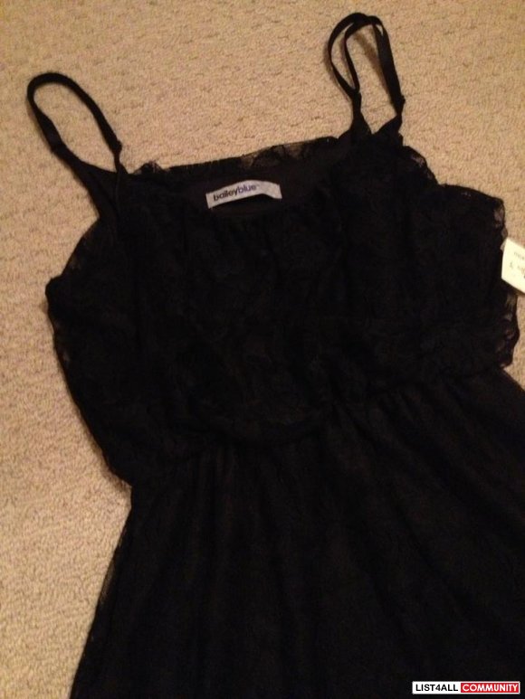 $5 DRESSES - black lace babydoll dress