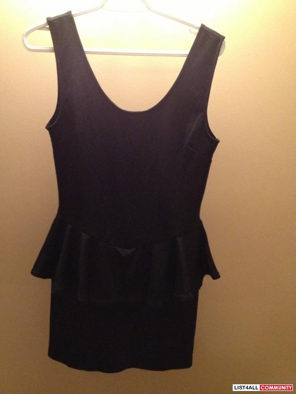 $5 DRESSES - black peplum dress