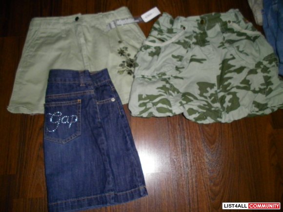 3 new and almost new skirts, size 8 (kids)