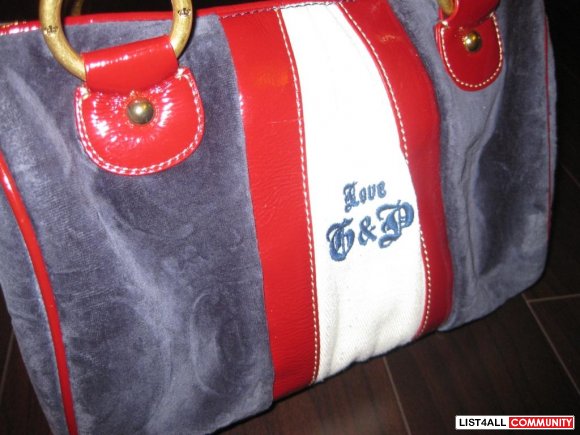 AUTHENTIC Juicy Couture Bag, Royal Blue and Bright Red!!