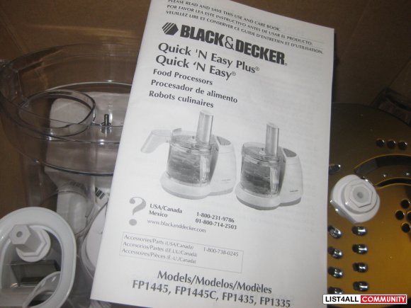 BRAND NEW Black and Decker Quick N' Easy Plus Food Processor!