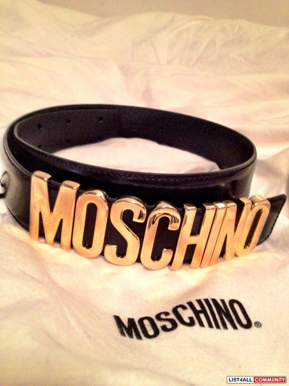 Moschino Belt with Gold Hardware