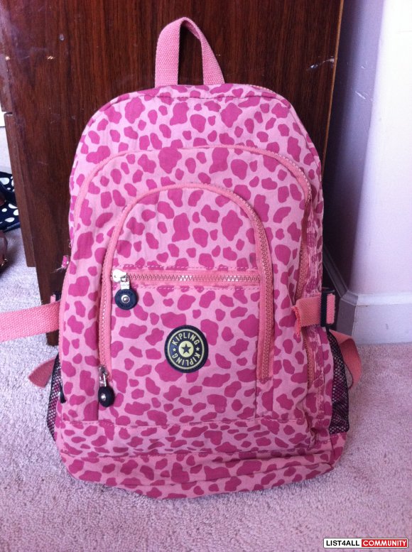 kipling luggage pink
