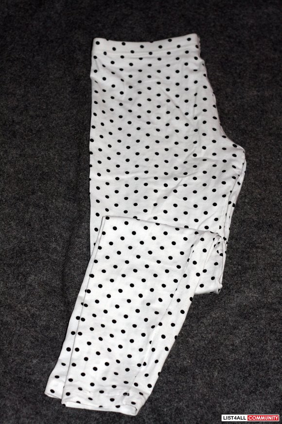 black and white polka dot leggings