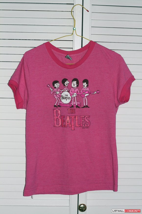 Bubblegum Pink The Beatles T shirt size M