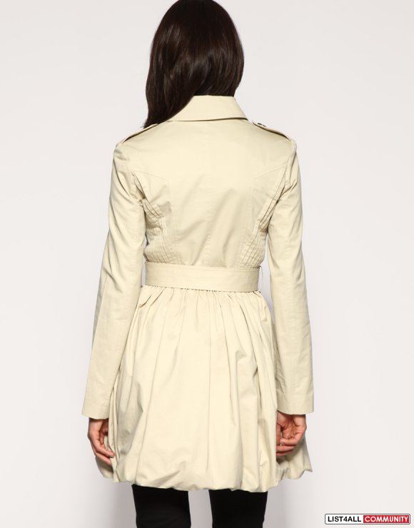 bubble trench coat womens