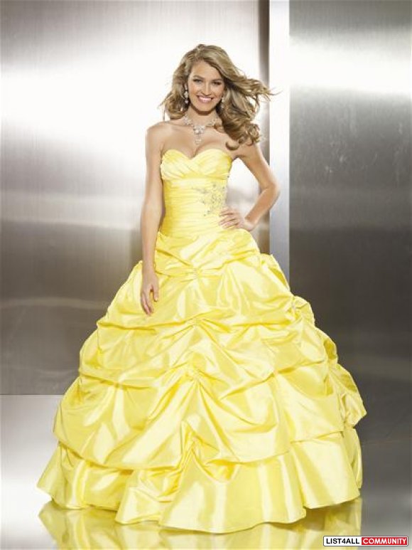 Mori Lee Yellow Gown/Prom Dress
