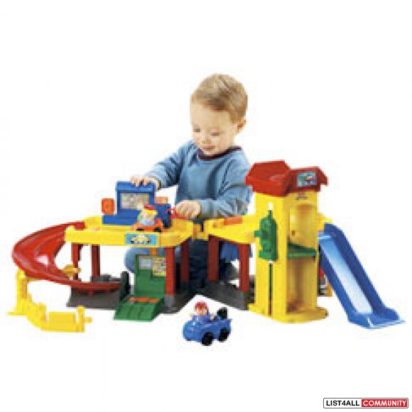 fisher price ramps around garage