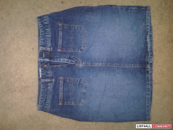 billabong jean skirt