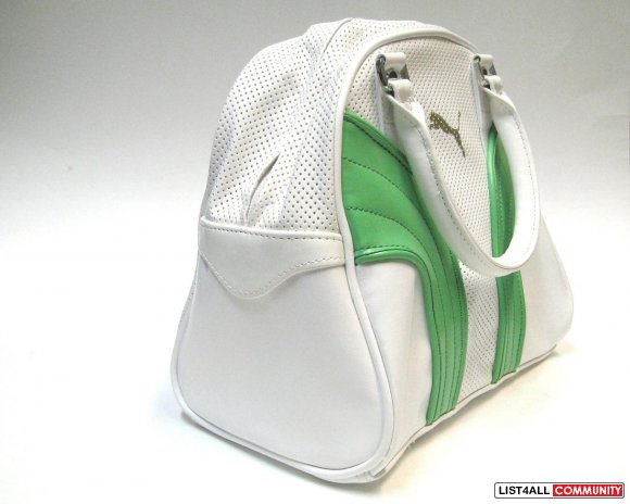 puma purse white and gold