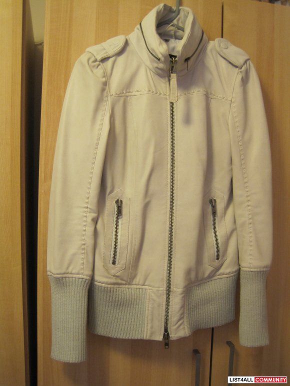 Mackage Leather Jacket , Long version White - Size XS :: sweet