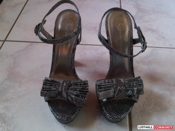 jessica simpson heels with bow