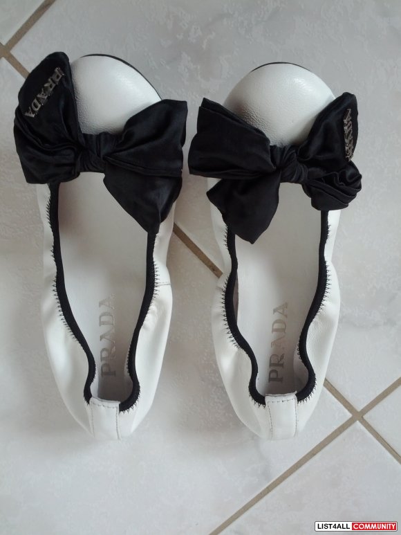prada bow flats