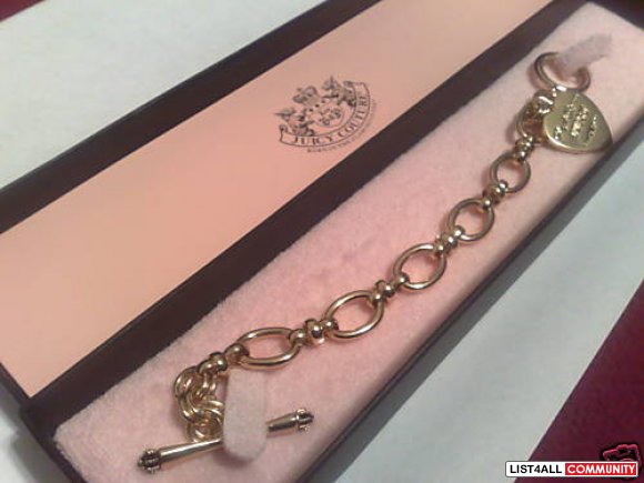 Brand New Authentic Juicy Couture Gold Heart Charm Bracelet Trend Brand New Authentic Juicy Couture Gold Heart Charm Bracelet