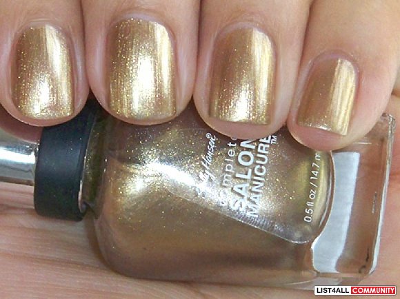 metallic gold nail polish