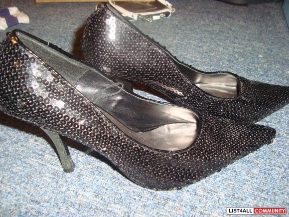 sequin heels size 8