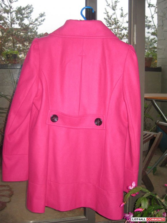 Women S Coats Raincoats Jackets Talbots Guess Hot Pink Pea Coat 4