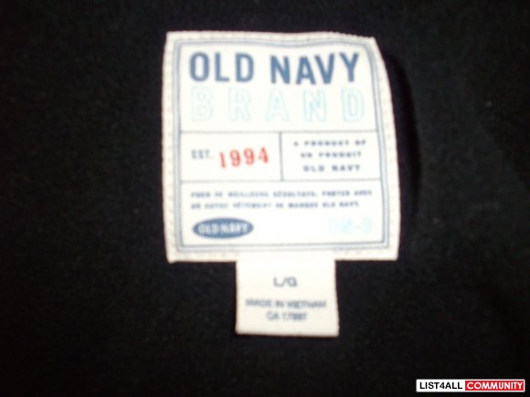 Black Old Navy Down Rain Jacket BNWOT