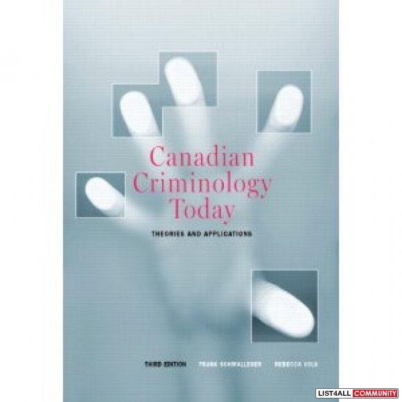 Canadian Criminology Today&nbsp;1st&nbsp;ed