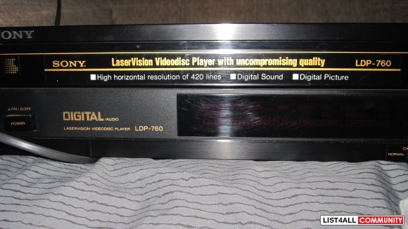 Sony Laser Vision Videodisc Player