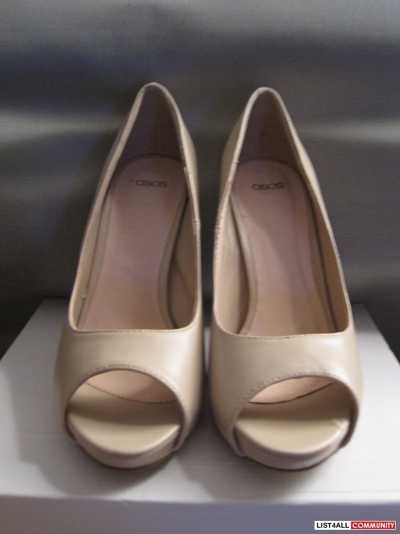 asos tan heels