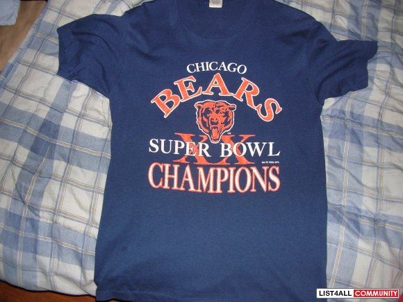 Mens Vintage 1985 NFL Football Chicago Bears T-shirt