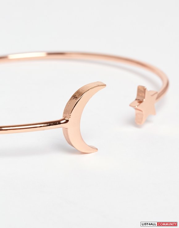 ASOS Moon and Star Arm Cuff (Rose Gold)