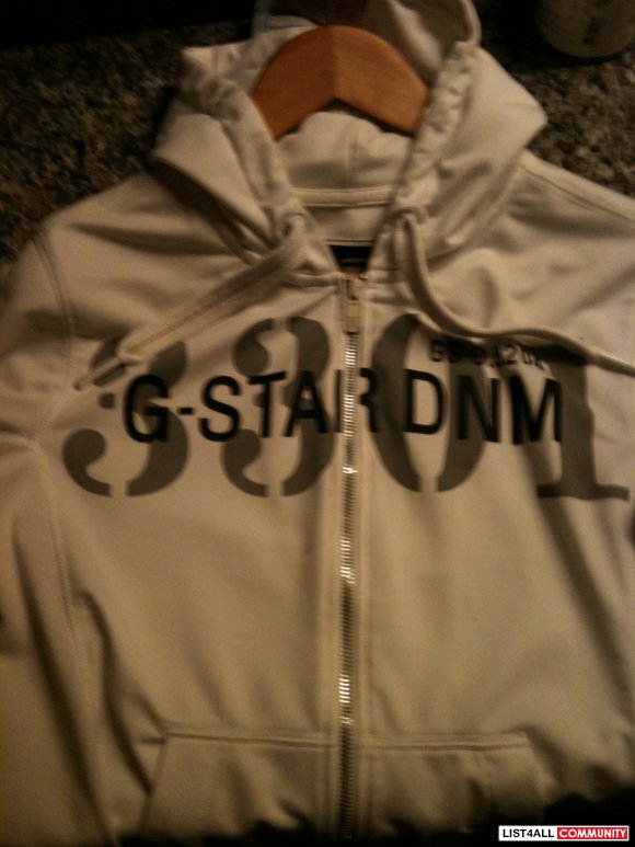 White G-star Hoodie - Size Small - 10/10 condition