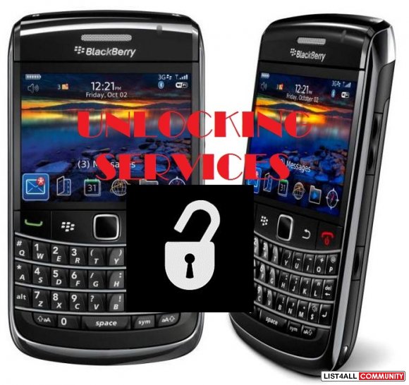 UNLOCKING SERVICES FOR ALL BLACKBERRY MODELS*FAST&CHEAP*